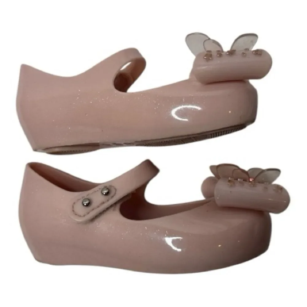 Mini Melissa Girl’s Ultragirl Star Toddler Ballet Flats. Size 7.